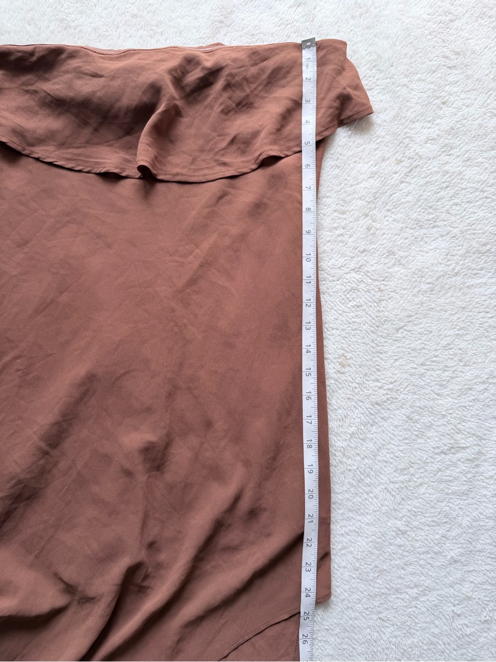 Elegant Brown Strapless Dress - Picture 7 of 8